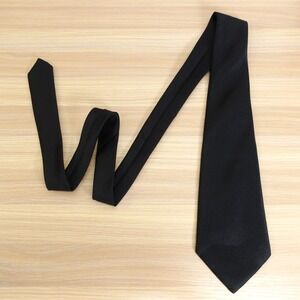 Black Satin Tie Mens Solid Groom Formal Suit Dress Funeral Necktie Japan Made
